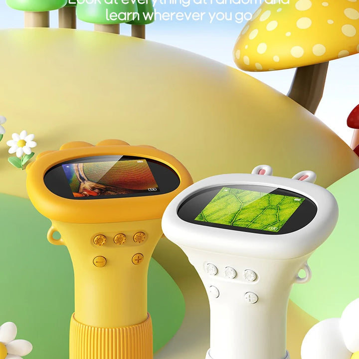 Microscope for Kids Children Microscope with 2 Inch Screen 1000x Zoom Mini Handheld Microscope Camera Christmas Birthday Gifts