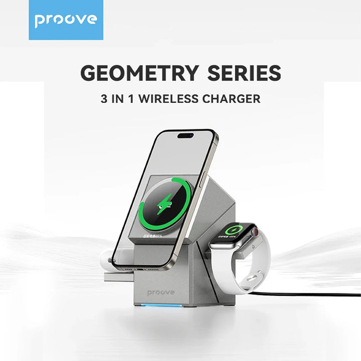 Qi2 3-in-1 Wireless Charger with Auto-Rotating Dock for IPhone 16/15/14 Pro Max, AirPods, and IWatch Fast Charging