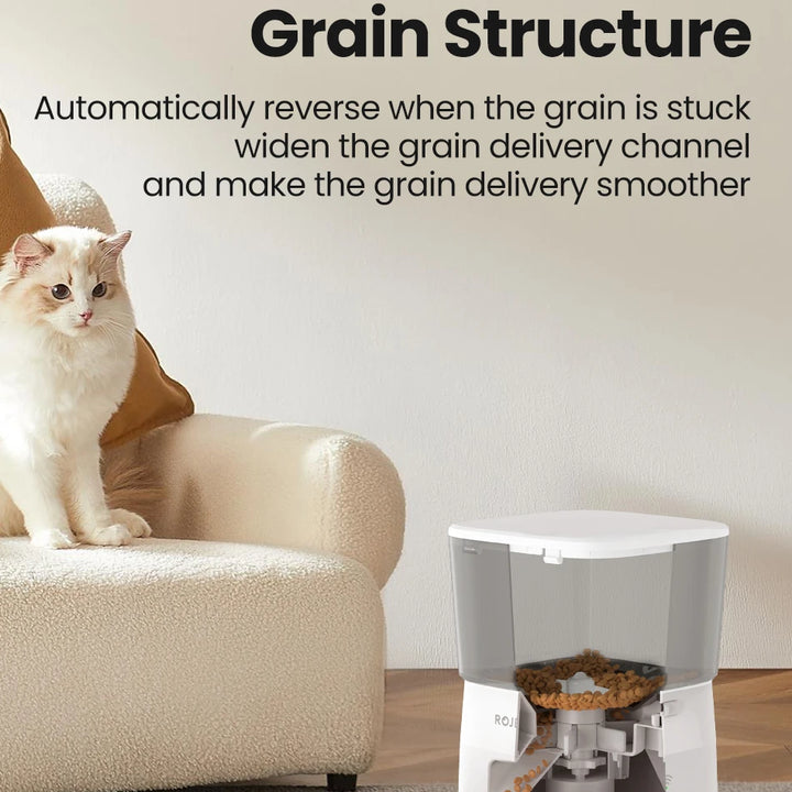 ROJECO Dog Feeder Automatic Smart Pet Food Dispenser for Pets Dog Kibble Dispenser With WIFI Remote Control Dog Feeding Supplies