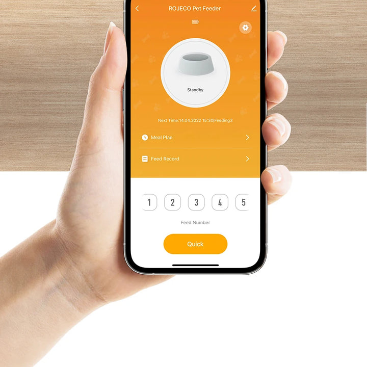 ROJECO Dog Feeder Automatic Smart Pet Food Dispenser for Pets Dog Kibble Dispenser With WIFI Remote Control Dog Feeding Supplies