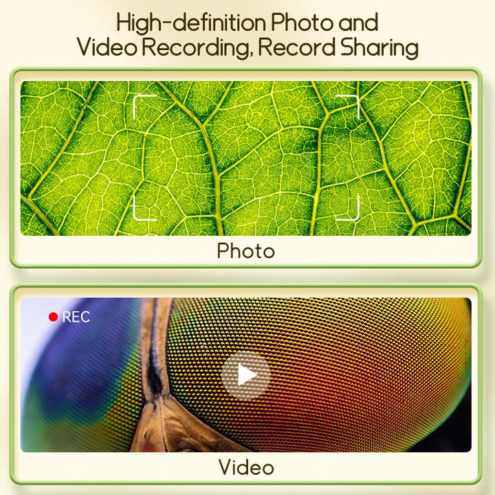 Microscope for Kids Children Microscope with 2 Inch Screen 1000x Zoom Mini Handheld Microscope Camera Christmas Birthday Gifts